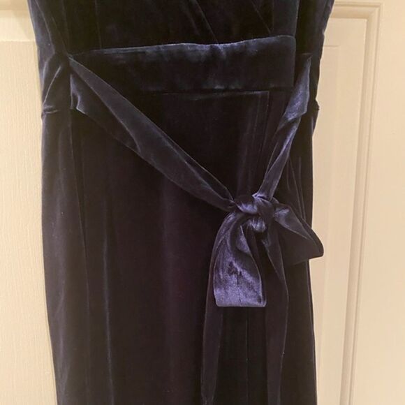 ❤️NWT APRICOT Navy Blue Velvet Cocktail Dress - Picture 12 of 16